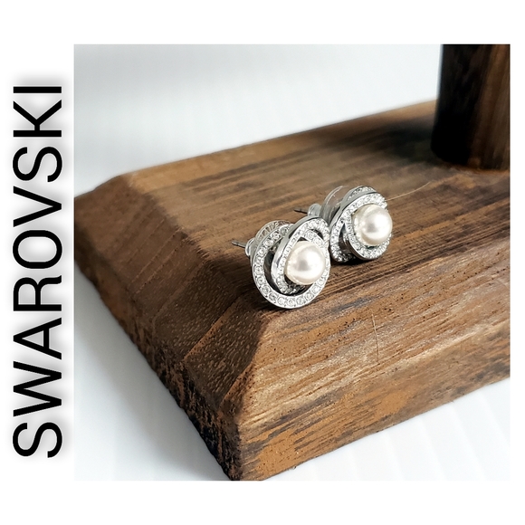Swarovski Jewelry - Swarovski Pair of Earrings White and Silver